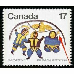 canada stamp 838a inuit shelter and community 1979 M PANE VARIETY 837I II