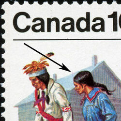 canada stamp 581a iroquoian indians 1976 M PANE VARIETY581II IV