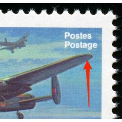 canada stamp 874a military aircraft 1980 M PANE VARIETY874I