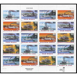 us stamp postage issues 3095a riverboats 1996 M PANE