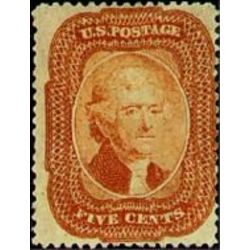 us stamp 27 jefferson 5 1857