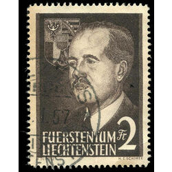 liechtenstein stamp 287 prince franz joseph ii 1955
