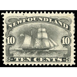 newfoundland stamp 59 schooner 10 1887 M VF 016