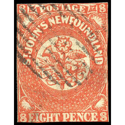 newfoundland stamp 8 1857 first pence issue 8d 1857 U F 016