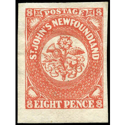 newfoundland stamp 8 pence first issue 8d 1857 M VF NG 017