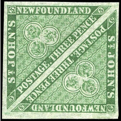 newfoundland stamp 11a 1860 second pence issue 3d 1860 M VF PAIR 008
