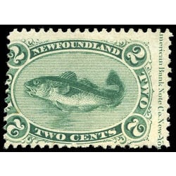 newfoundland stamp 24 codfish 2 1871 M FOG 021