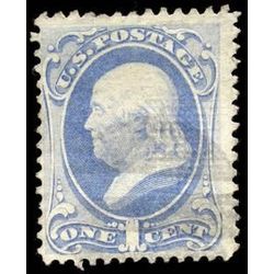 us stamp postage issues 134 franklin 1 1870