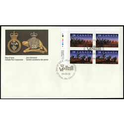 canada stamp 1250ii canadian infantry regiments 1989 FDC UL