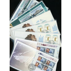 collection of 40 blocs of canada first day covers 45c all grouped together by scott