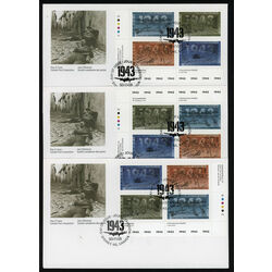 canada stamp 1506a second world war 1943 1993 FDC BLOCS