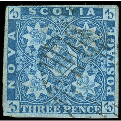 nova scotia stamp 2 pence issue 3d 1851 U VF 010
