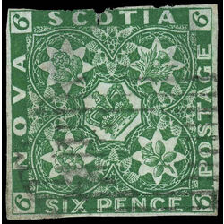 nova scotia stamp 5 pence issue 6d 1857 U F 017