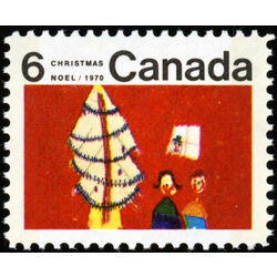 canada stamp 525p children and christmas tree 6 1970
