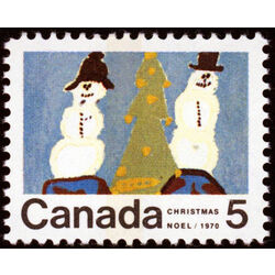 canada stamp 523p snowmen and tree 5 1970