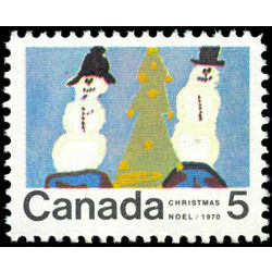 canada stamp 523 snowmen and tree 5 1970