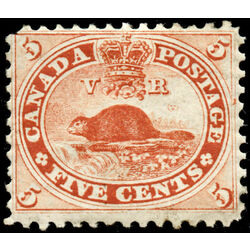 canada stamp 15 beaver 5 1859 M VF 054