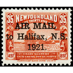 newfoundland stamp c3 iceberg 35 1921 M XF 010