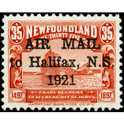 newfoundland stamp c3 iceberg 35 1921 M XF 012