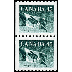 canada stamp 1396 pair flag 1995