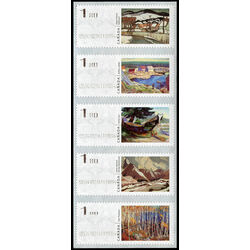 canada stamp cp computer vended postage kiosk cp29 33 strip landscapes by canadian painters 9 00 2016
