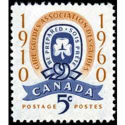 canada stamp 389 girl guide emblem 5 1960