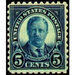 us stamp postage issues 586 roosevelt 5 1923