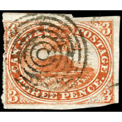 canada stamp 4 beaver 3d 1852 U F VF 073