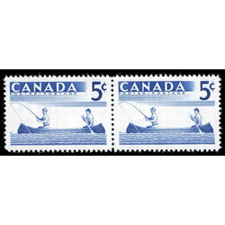 canada stamp 365i fishing 1957