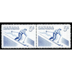 canada stamp 368i skiing 1956