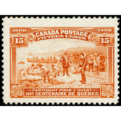 canada stamp 102 champlain s departure 15 1908 M F VF 039