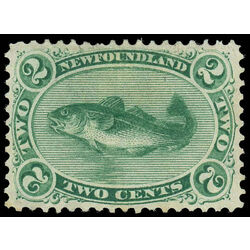 newfoundland stamp 24a codfish 2 1866 M VF 012