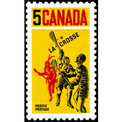 canada stamp 483i lacrosse players 5 1968