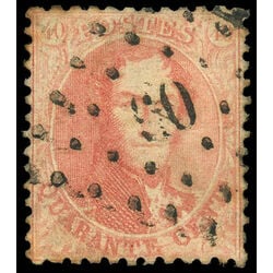 belgium stamp 16 king leopold i 40 1863 U VF 002