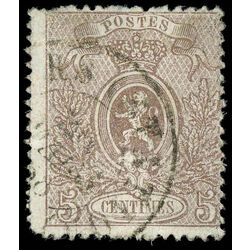belgium stamp 26b king leopold i 5 1866 U 002