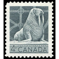 canada stamp 335 walrus 4 1954