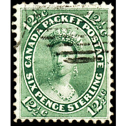 canada stamp 18 queen victoria 12 1859 U XF 030