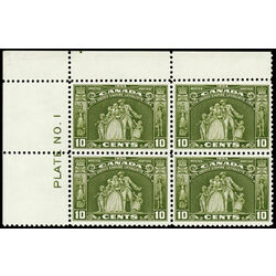canada stamp 209 loyalists statue 10 1934 PB UL 010