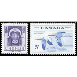 canada stamp 352 3 wildlife 1955