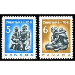 canada stamp 488 9 christmas inuit soapstone carving 1968