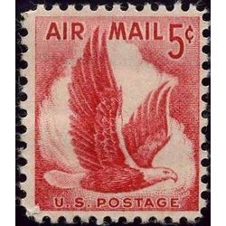 us stamp c air mail c50 eagle in flight 5 1958