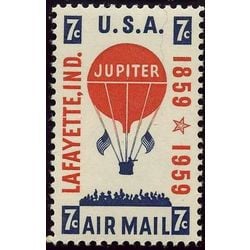us stamp c air mail c54 balloon and crowd 7 1959