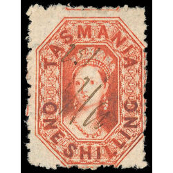 tasmania stamp 22 queen victoria 1864