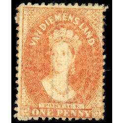 tasmania stamp 29a queen victoria 1864 M 001