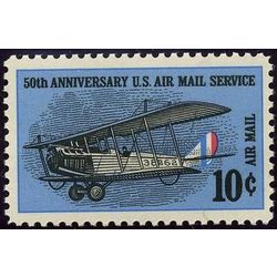 us stamp c air mail c74 50th ann u s air mail service 10 1968