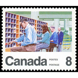 canada stamp 637 postal clerks 8 1974