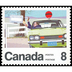 canada stamp 639 rural mail courier 8 1974