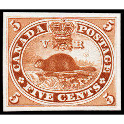canada stamp 15tc beaver 5 1859 M XF 001