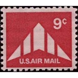 us stamp c air mail c77 silhouette of delta wing plane 9 1971