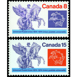 canada stamp 648 9 universal postal union centenary 1974
